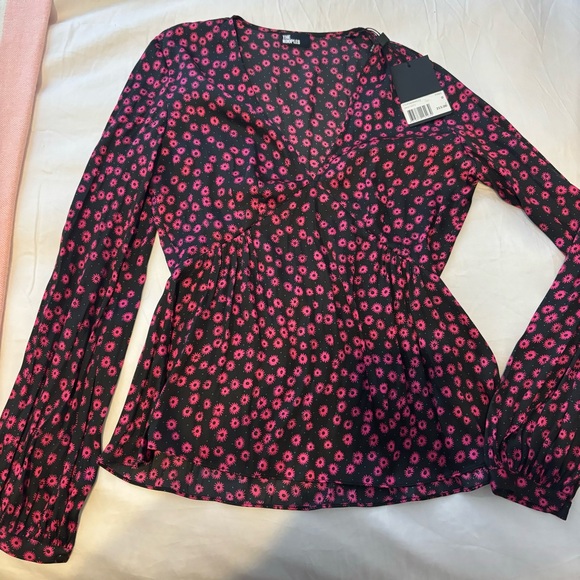 NWT - The Kooples Daisy Dots Printed Top - Picture 5 of 11